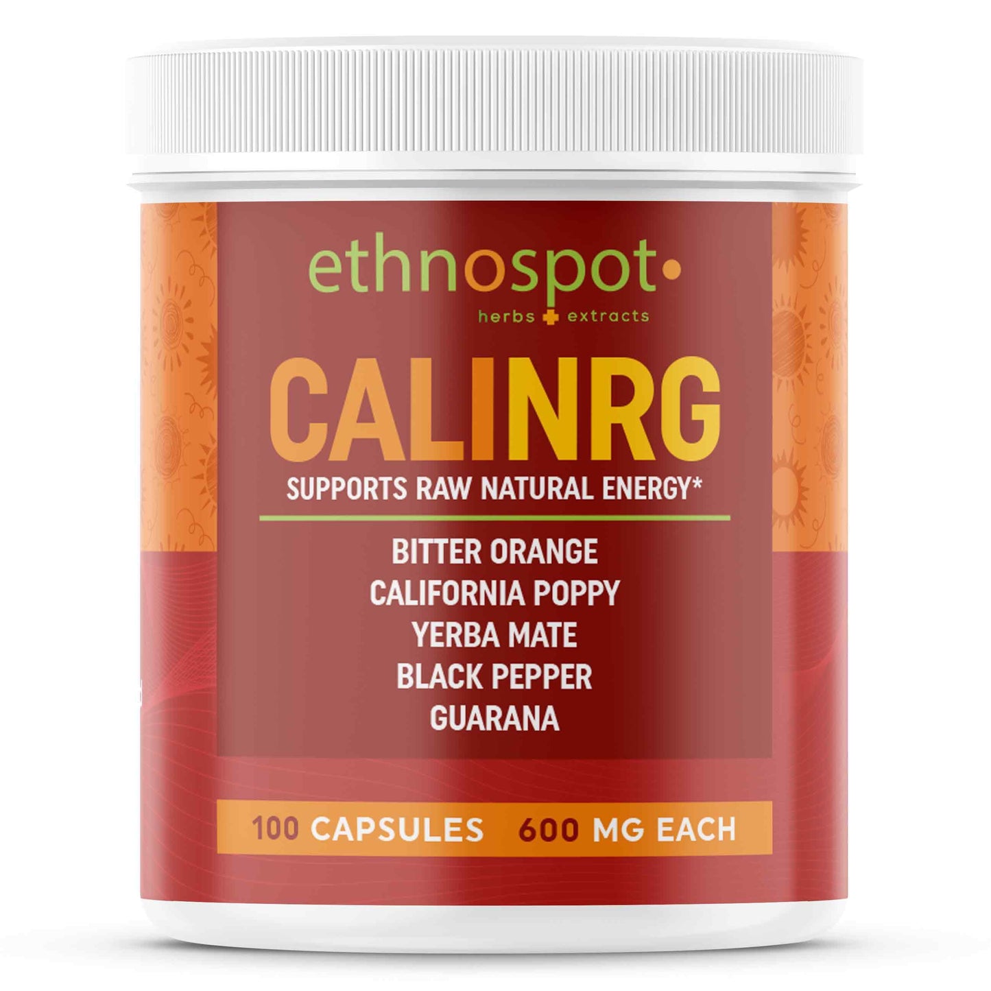 CaliNRG Capsules - Focus & Energy Support Herbal Supplement