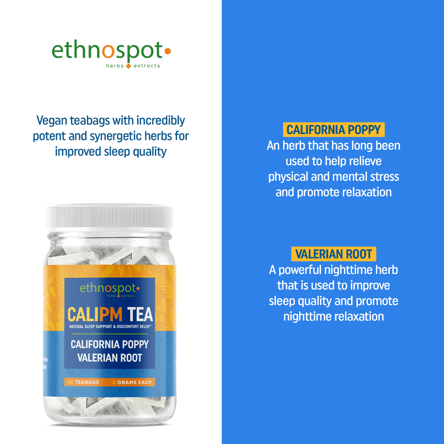 CaliPM Teabags - Sleep Assist Herbal Tea