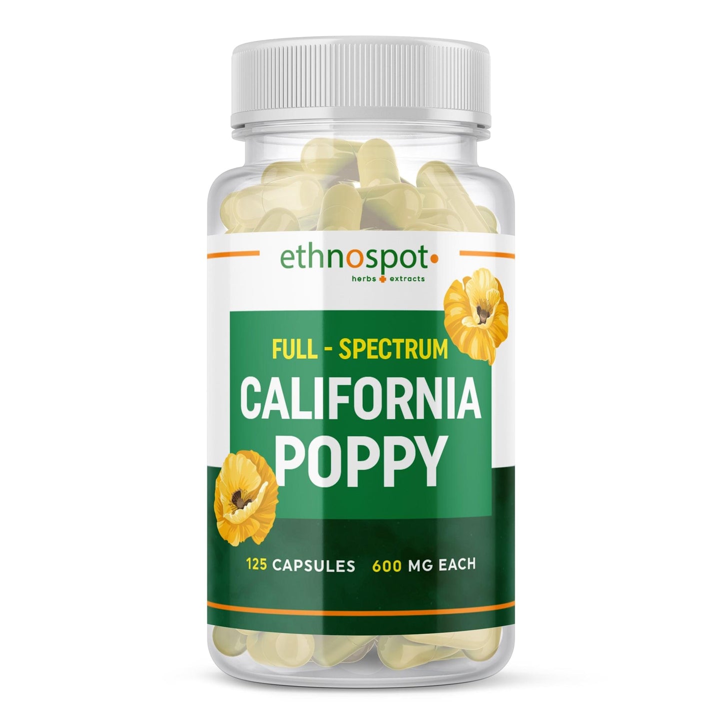 California Poppy Capsules - Relaxing Herbal Supplement