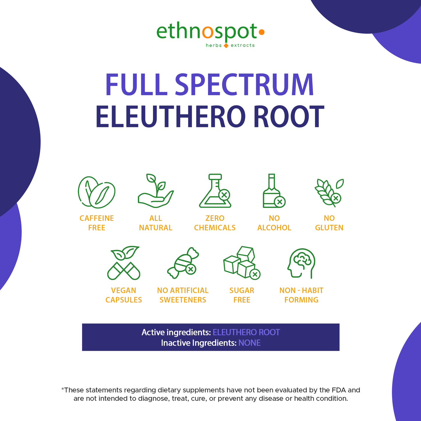 Eleuthero Root Capsules - Energy Enhancing Herbal Supplement