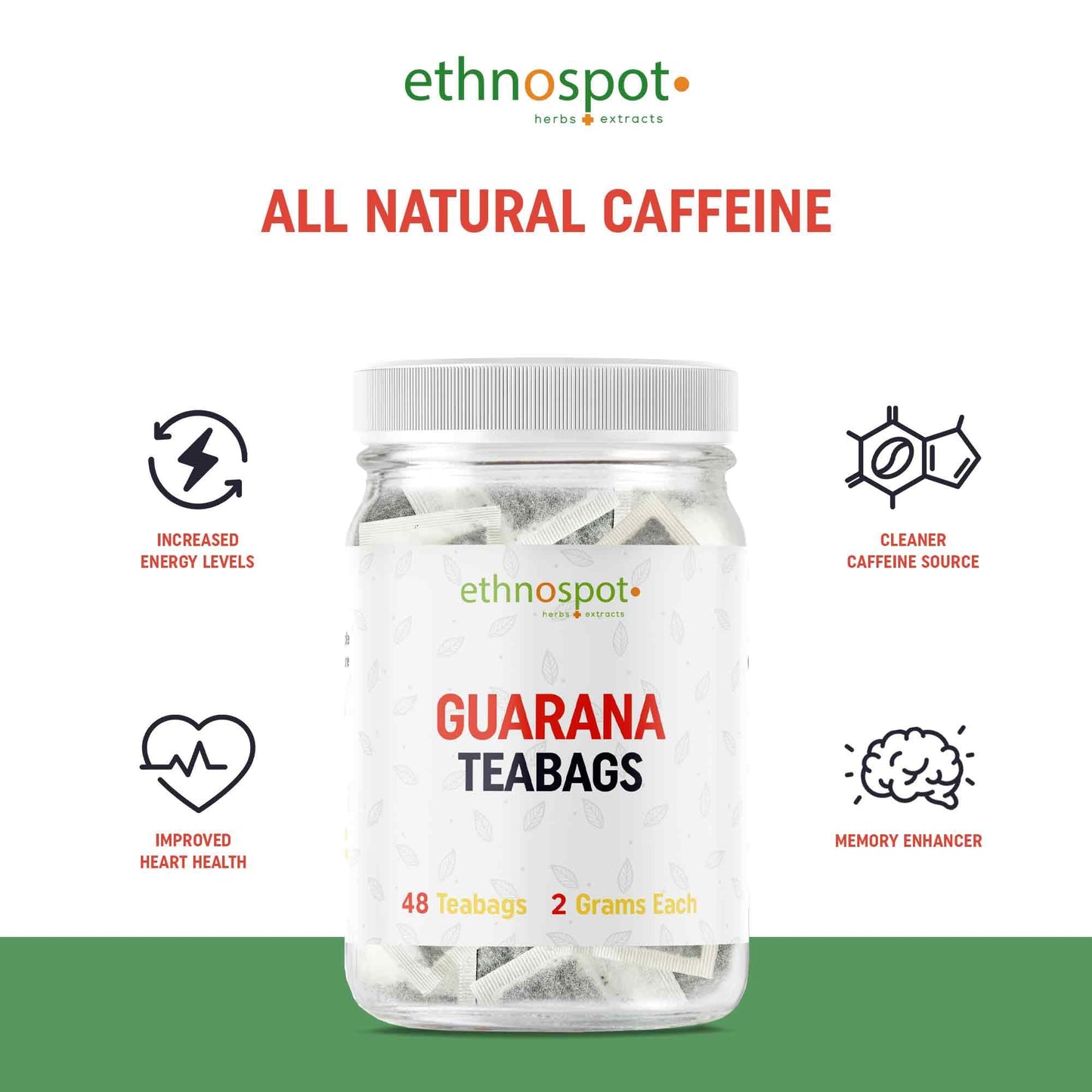 Guarana Teabags - Energy Boosting Herbal Tea