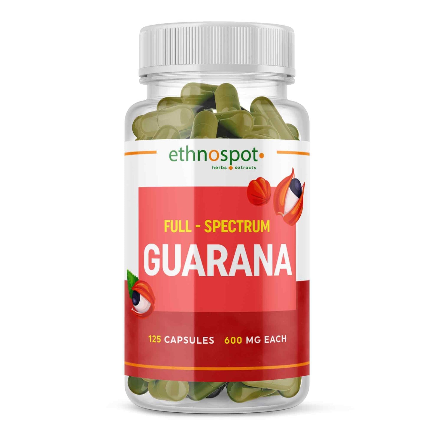 Guarana Capsules - Energy Boosting Herbal Supplement