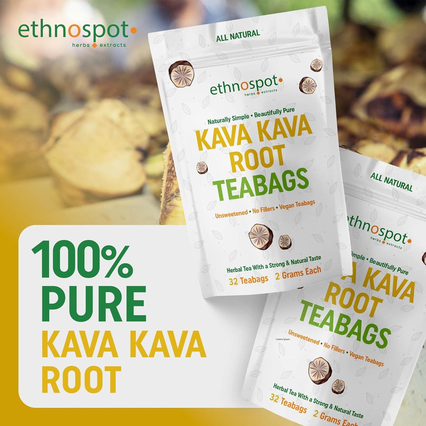 Kava Kava Root Tea - 32 Teabags