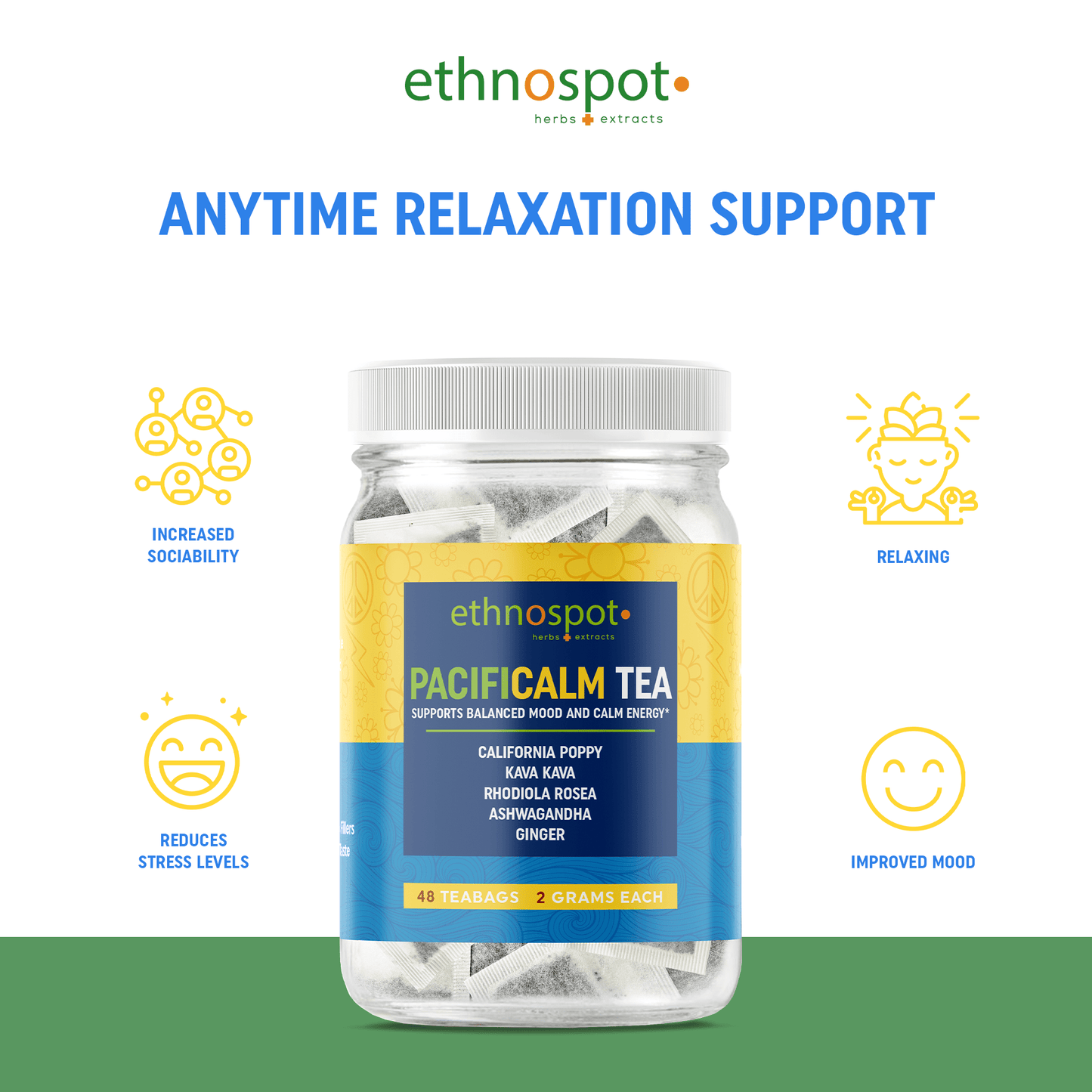 PacifiCalm Teabags - Anytime Relaxation Herbal Tea