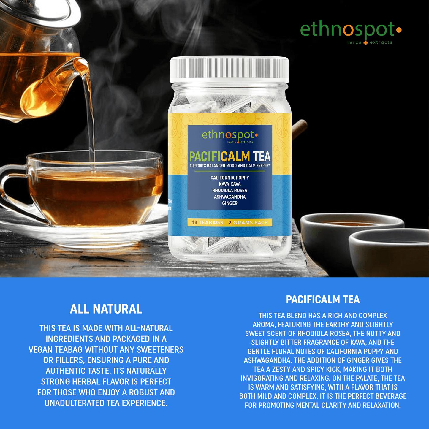 PacifiCalm Teabags - Anytime Relaxation Herbal Tea