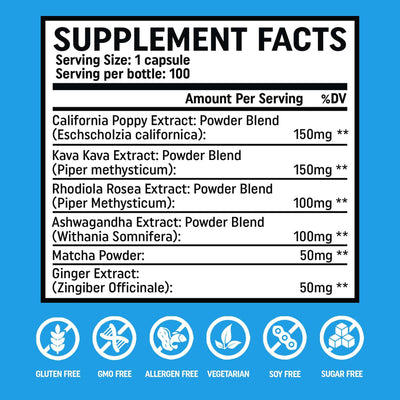 PacifiCalm Capsules - Anytime Relaxation Herbal Supplement