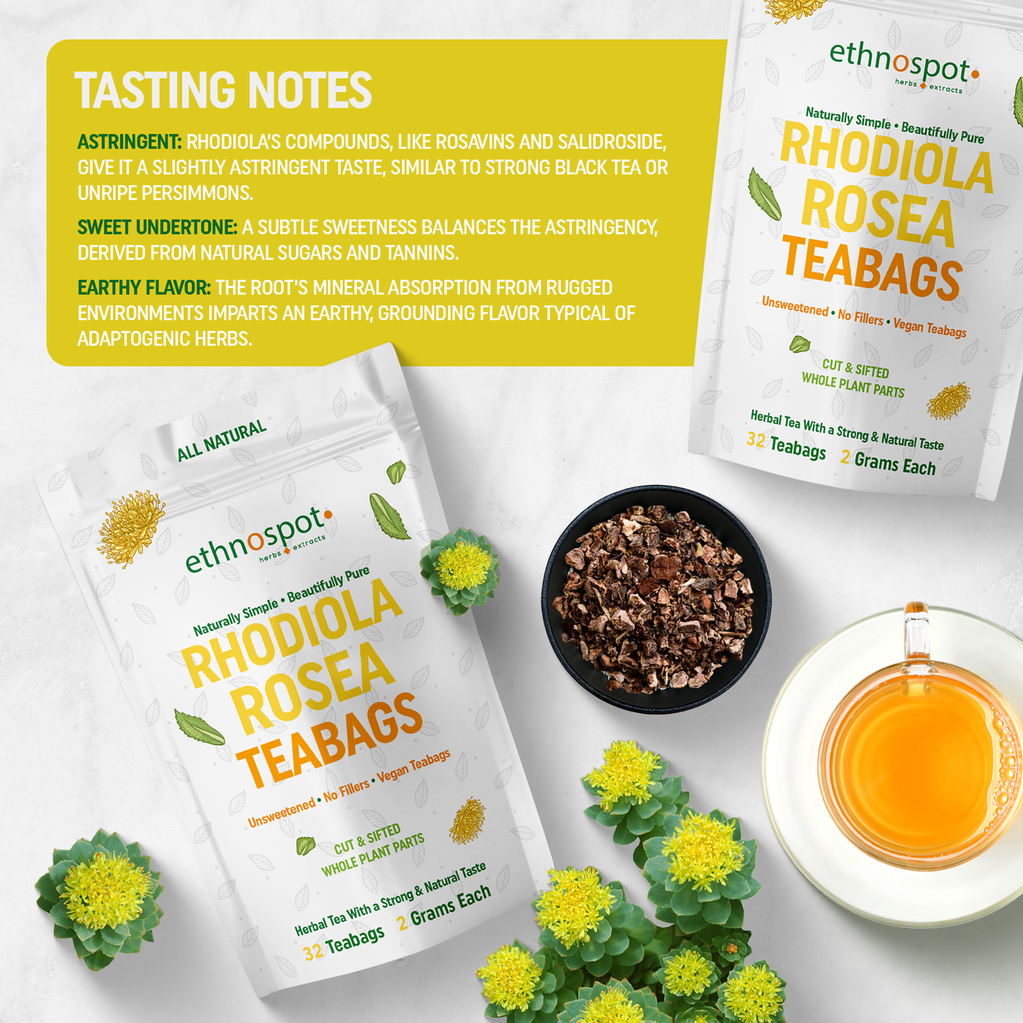 Rhodiola Rosea Tea - 32 Teabags