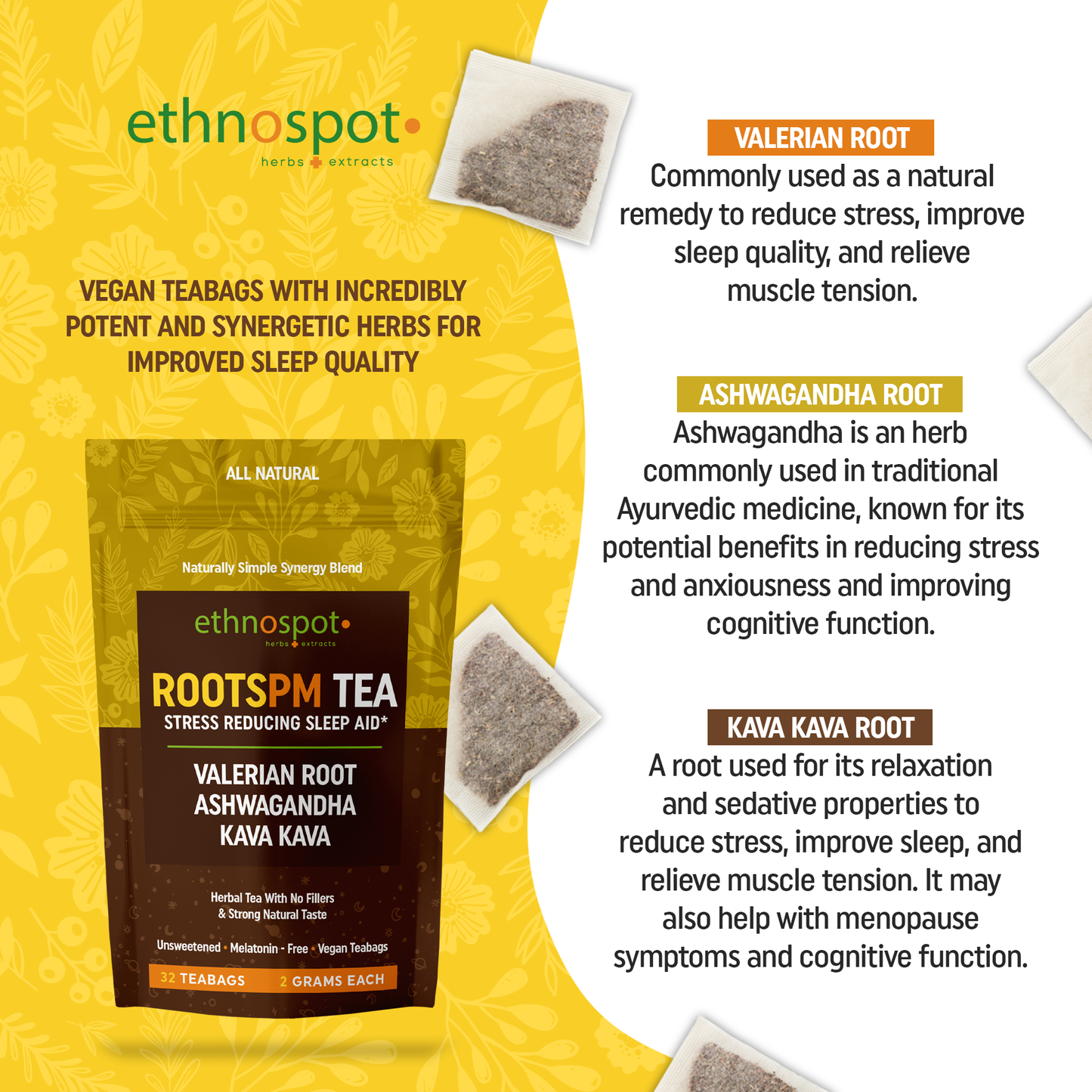 RootsPM Sleep Tea - 32 Teabags