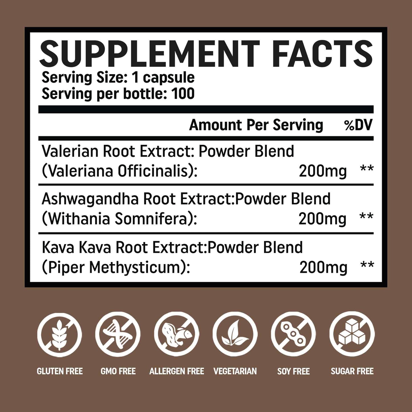 RootsPM Capsules - Nighttime Stress Reducing Herbal Supplement