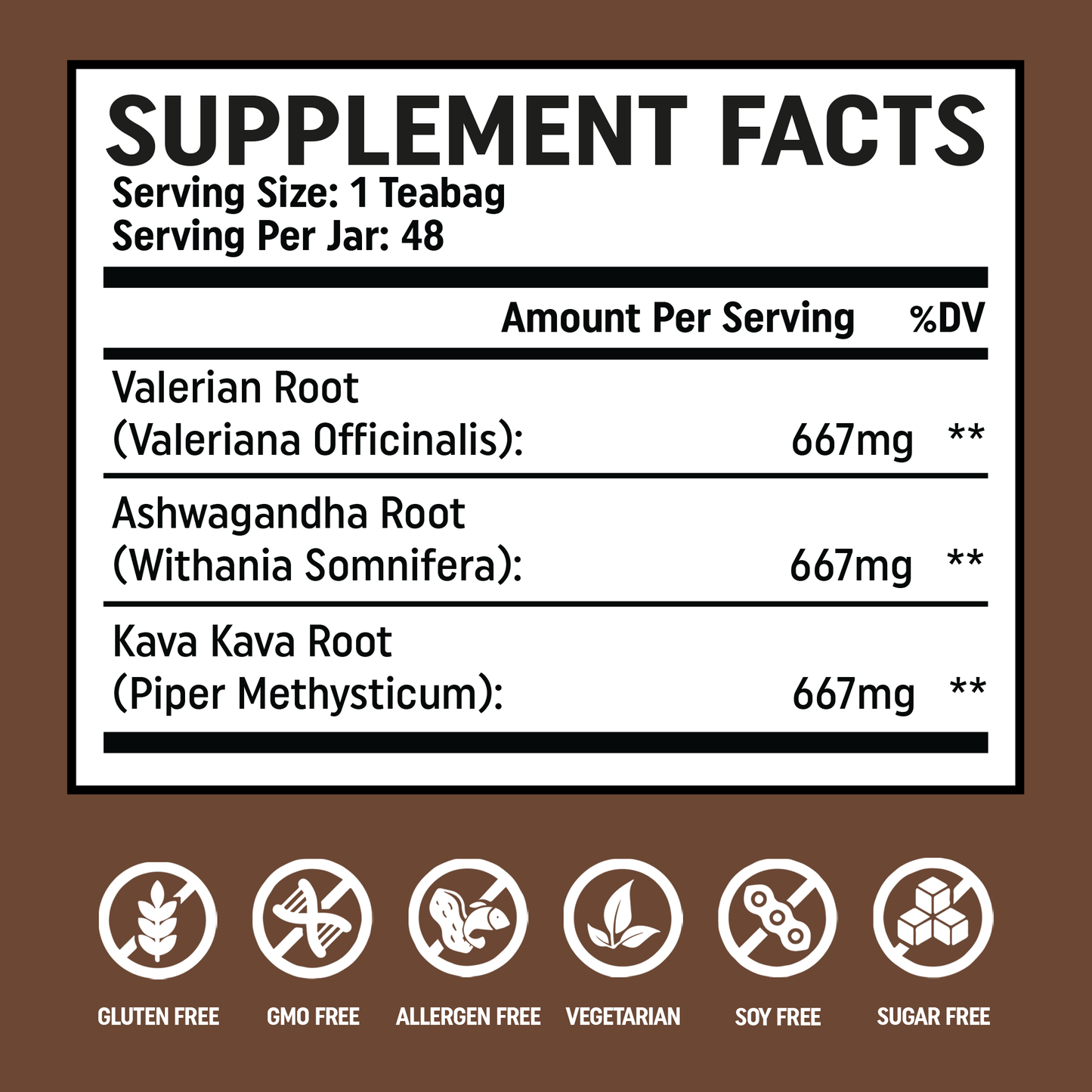 RootsPM Teabags - Nighttime Stress Reducing Herbal Tea