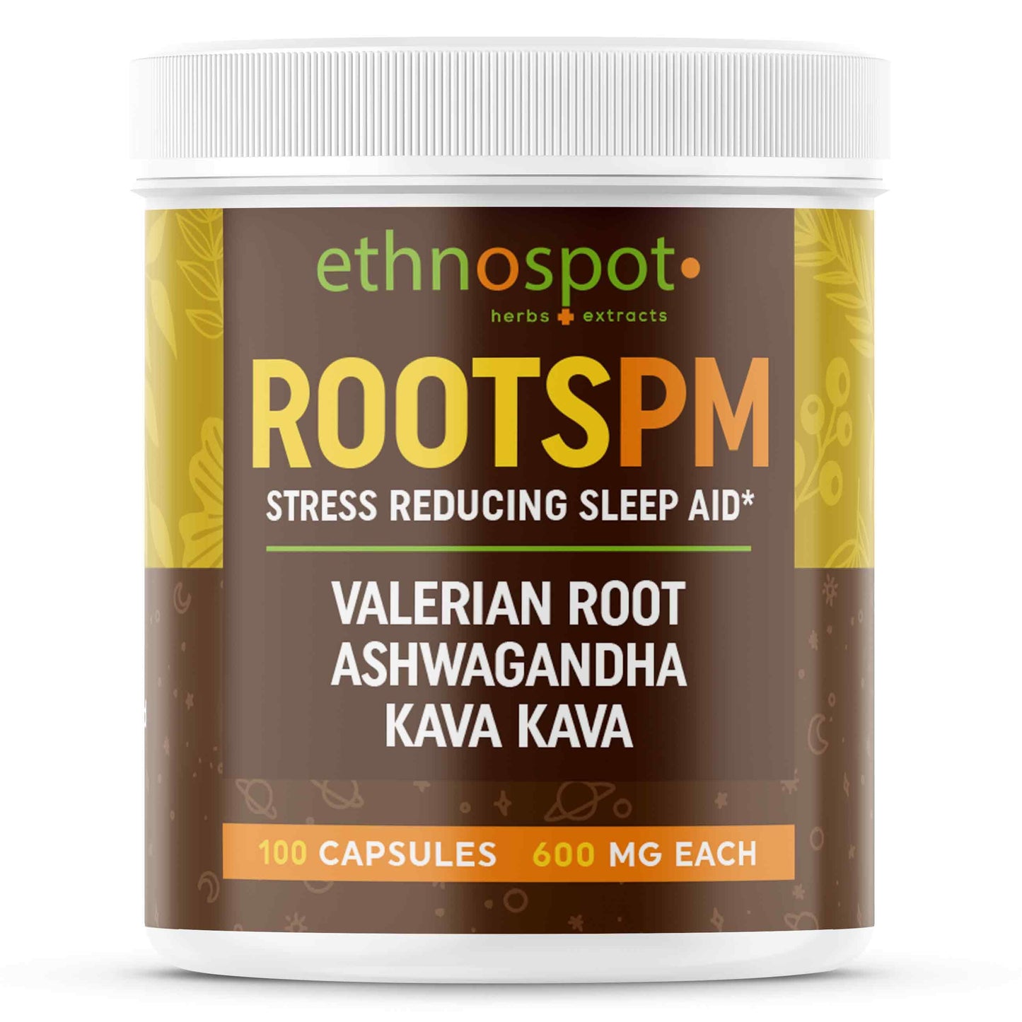 RootsPM Capsules - Nighttime Stress Reducing Herbal Supplement