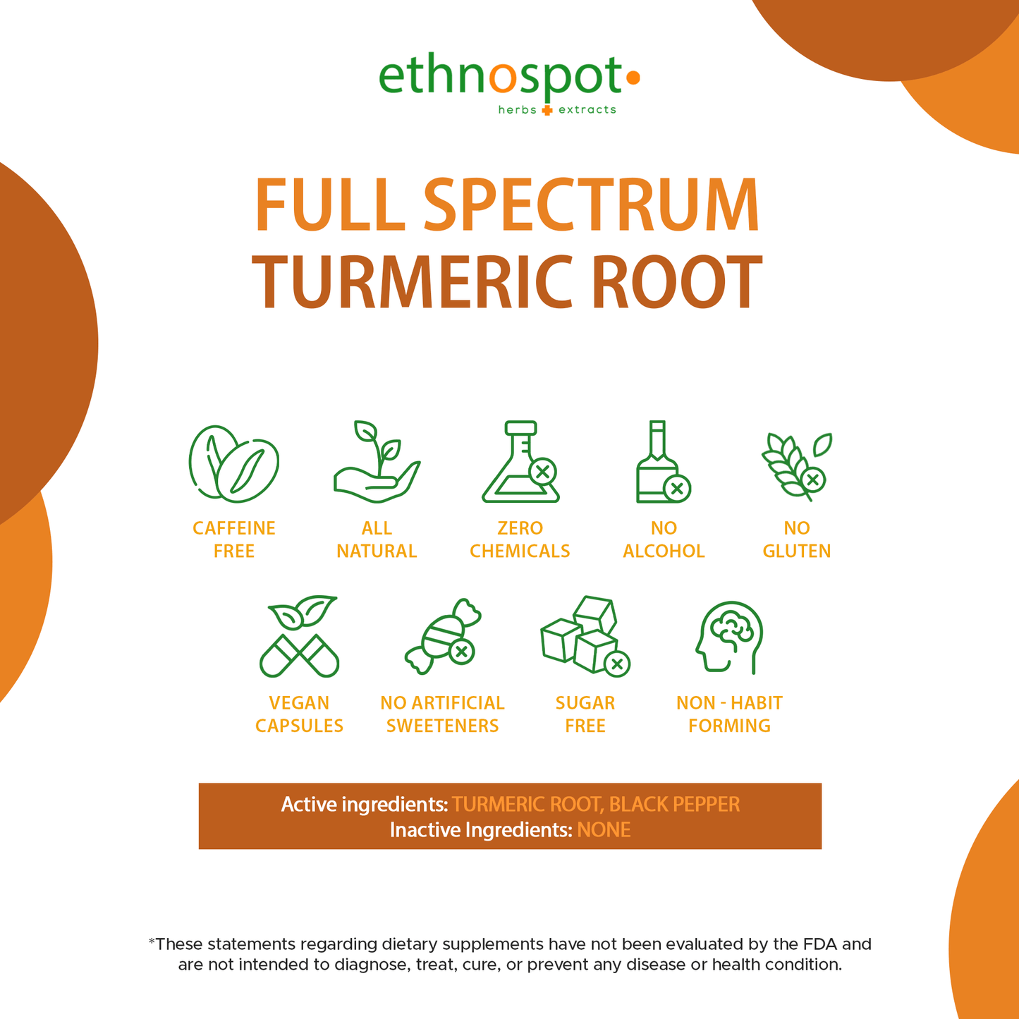 Turmeric Root Capsules - Anti-Inflammatory Herbal Supplement