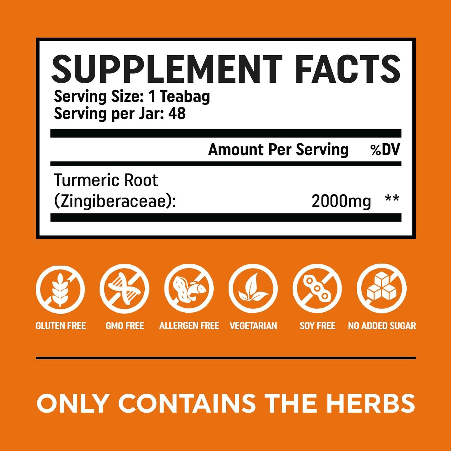 Turmeric Root Teabags - Anti-Inflammatory Herbal Tea