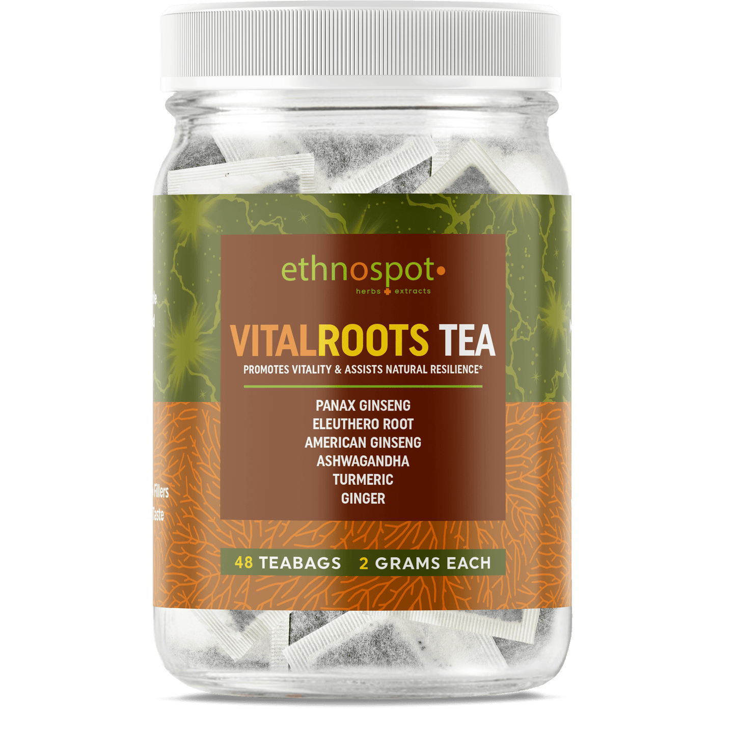VitalRoots Teabags - Immune Support & Vitality Promoting Herbal Tea