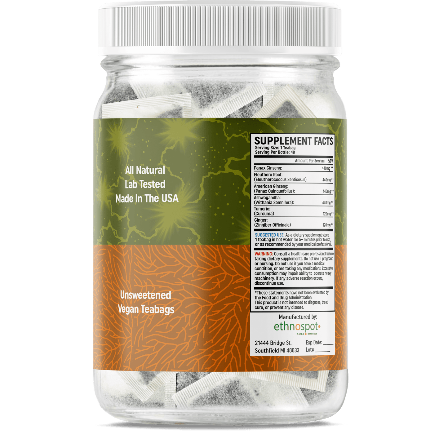 VitalRoots Teabags - Immune Support & Vitality Promoting Herbal Tea