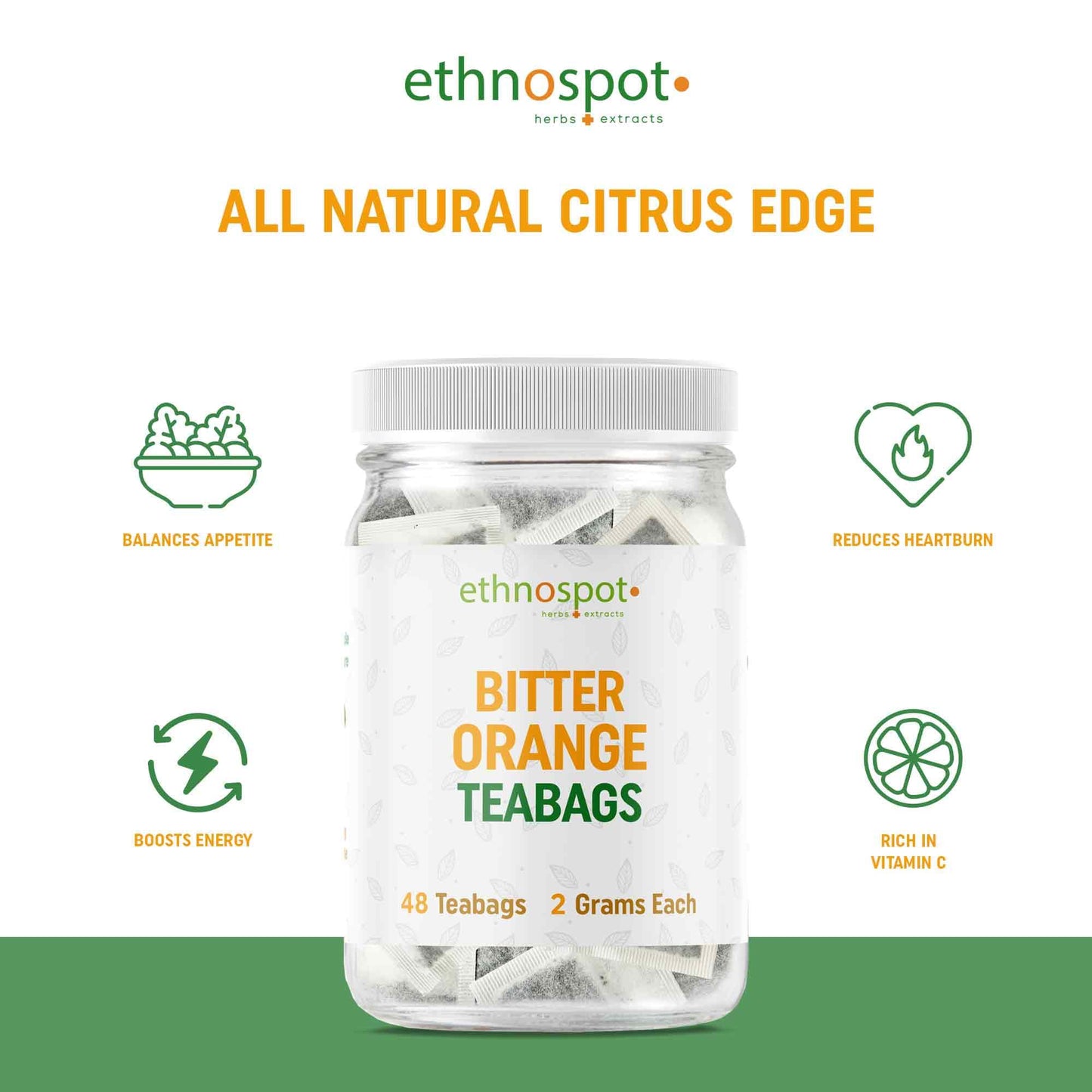 Bitter Orange Teabags - Energizing Herbal Tea