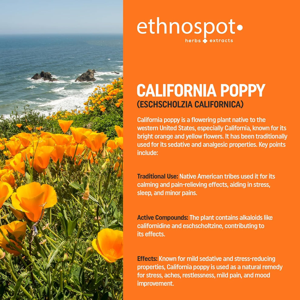 California Poppy Teabags - 100% Natural Herbal Tea For Relaxation Sleep ...