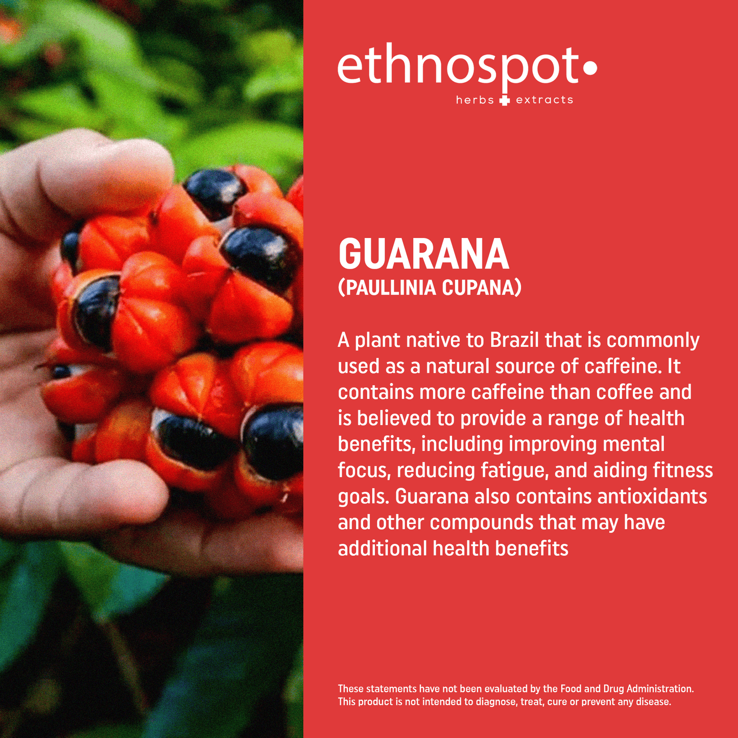 Guarana Capsules - Energy Boosting Herbal Supplement