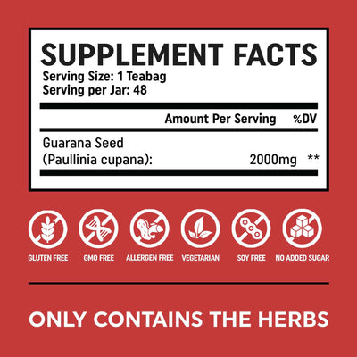 Guarana Teabags - Energy Boosting Herbal Tea