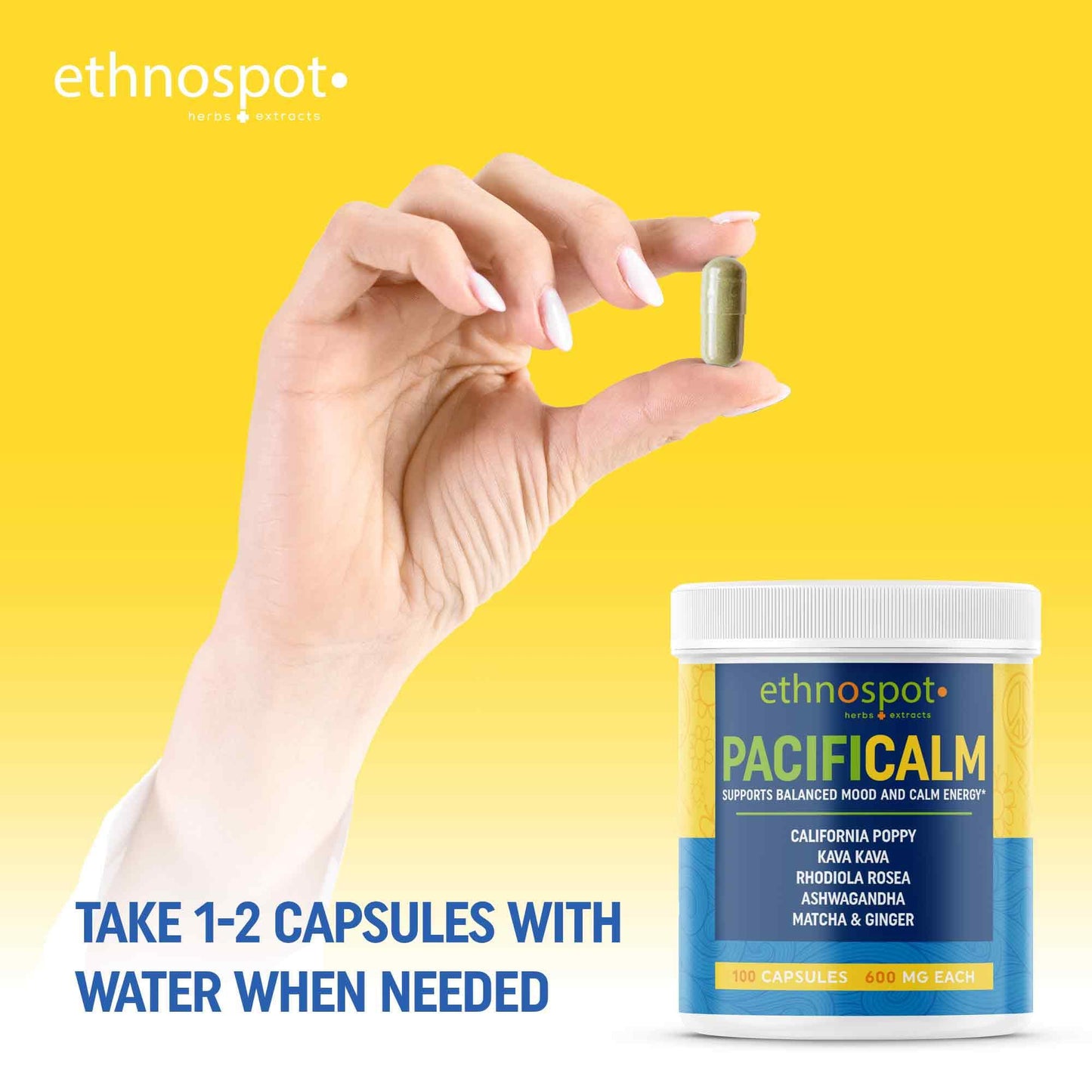 PacifiCalm Capsules - Anytime Relaxation Herbal Supplement