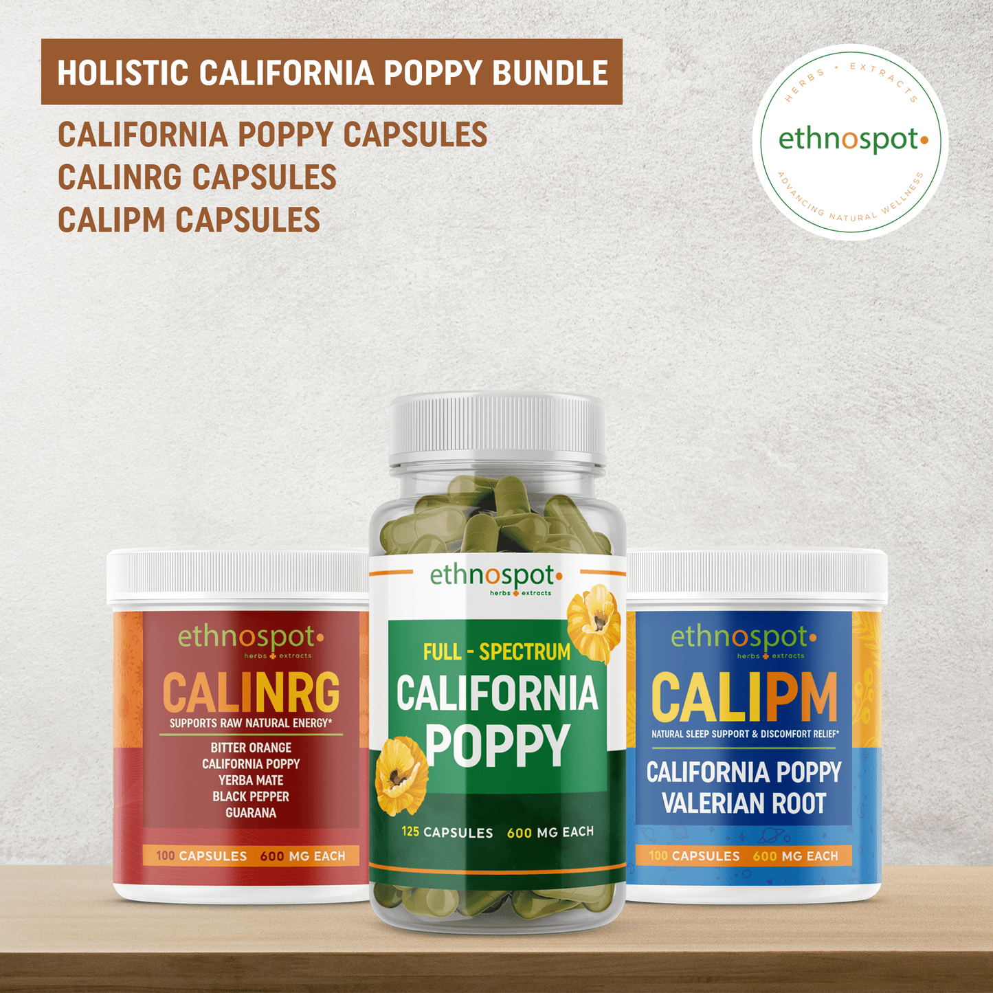 3-in-1 Holistic California Poppy Bundle