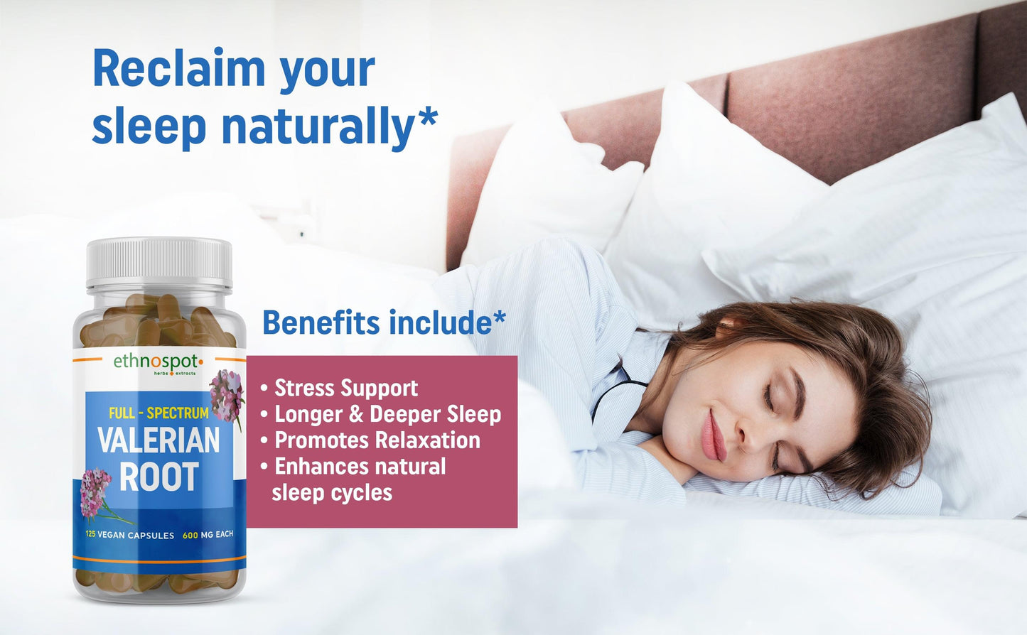 Valerian Root Capsules - Sleep Assisting Herbal Supplement