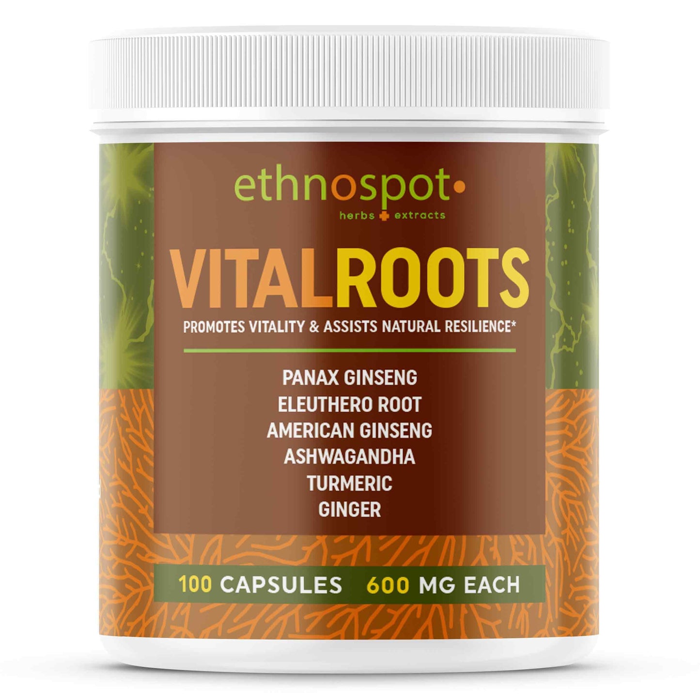VitalRoots Capsules - Immune Support & Vitality Promoting Herbal Supplement